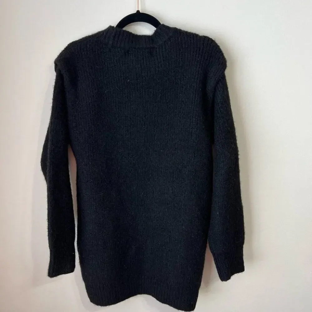 Vero Moda Black Daisy Wide Shoulder Sweater Size Medium